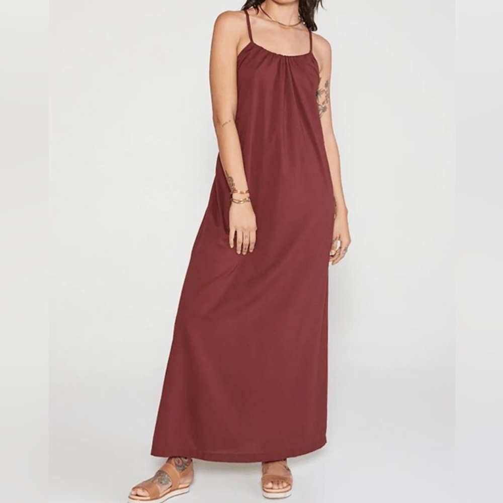 Etica Dress in Deep Maroon - Preloved